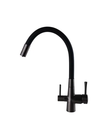 Смесители для кухни с подключением к фильтру Globus Lux Lazer GLLR-0903-11-Graphite гофрированный излив - 5 Смесители для кухни с подключением к фильтру Globus Lux Lazer GLLR-0903-11-Graphite гофрированный излив - 5