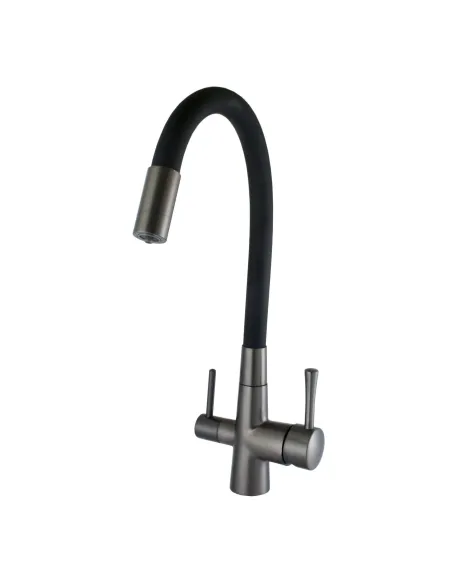 Смесители для кухни с подключением к фильтру Globus Lux Lazer GLLR-0903-11-Graphite гофрированный излив - 6 Смесители для кухни с подключением к фильтру Globus Lux Lazer GLLR-0903-11-Graphite гофрированный излив - 6