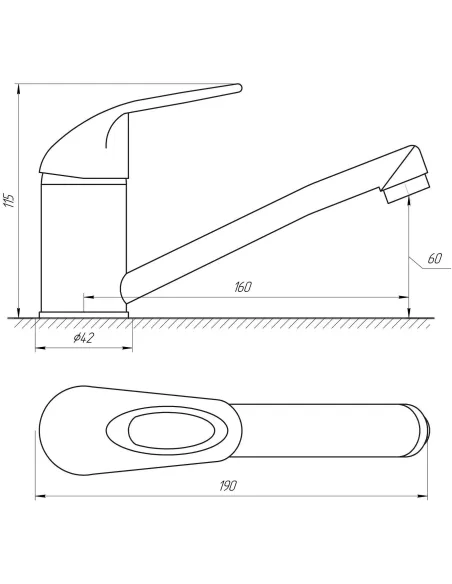 Змішувач для умивальника Globus Lux Sena GLS-103M, латунь, хром - 5