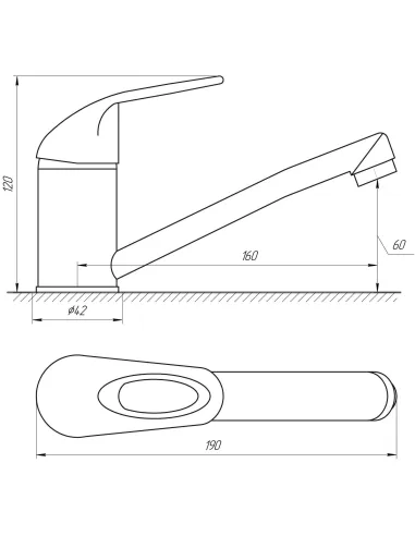 Смеситель для раковины в ванной Globus Lux Sena GLS-203M хром - 5