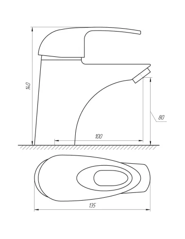 Змішувач для умивальника Globus Lux Smart GLSM-0101, латунь, хром - 5