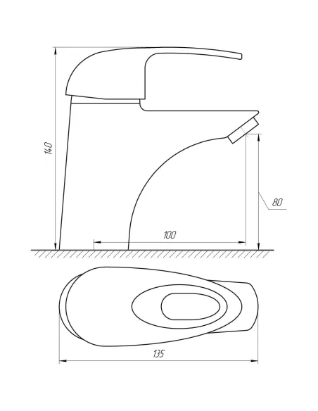 Змішувач для умивальника Globus Lux Smart GLSM-0101, латунь, хром - 5