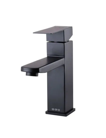 Змішувач для умивальника Globus Lux Sicilia SBQ-101-BB, нержавіюча сталь, чорний - 1
