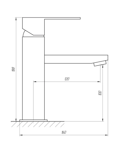 Змішувач для умивальника Globus Lux Sicilia SBQ-101-BB, нержавіюча сталь, чорний - 4