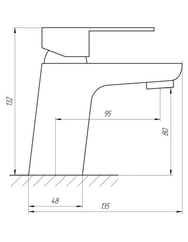 Змішувач для умивальника Globus Lux Milano GLM-101-BB, латунь, чорний - 4
