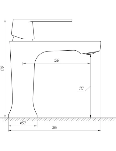 Змішувач для умивальника Globus Lux Laguna GLA-0401-7-Whit, латунь, білий - 7