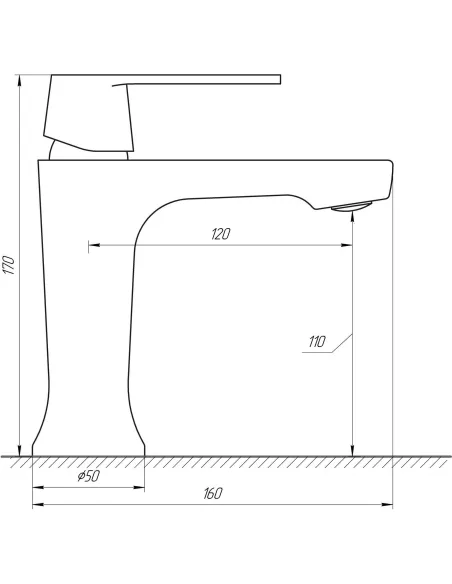 Змішувач для умивальника Globus Lux Laguna GLA-0401-7-Whit, латунь, білий - 7