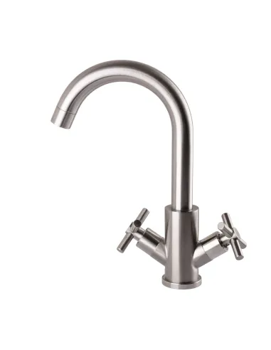 Смеситель для умывальника из нержавеющей стали Globus Lux Dukat SD4-101RS - 5