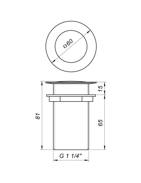 Донний клапан Globus Lux HG-053B, латунь, хром - 6