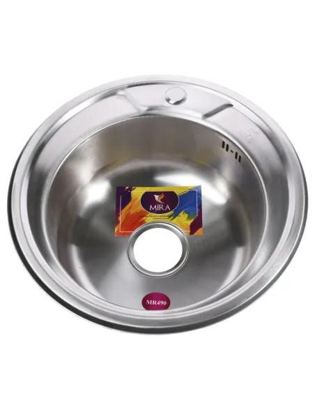 Кухонная мойка круглая Mira MR 490 Matt, нержавеющая сталь - 1