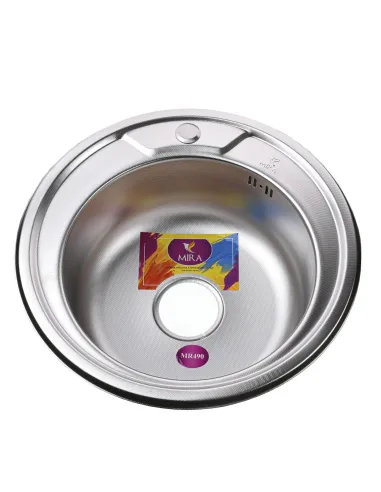 Кухонна мийка кругла Mira MR 490 D Decor 0.6, нержавіюча сталь - 1