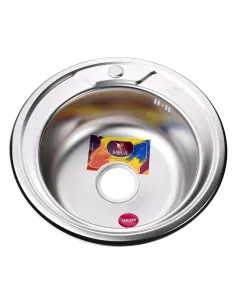 Кухонна мийка кругла Mira MR 490 E Satin 0.6, нержавіюча сталь - 1