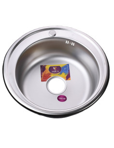 Кухонна мийка кругла Mira MR 510 E Satin 0.6, нержавіюча сталь - 1