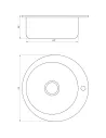 Кухонная мойка круглая Mira MR 510 E Satin 0.6, нержавеющая сталь - 2