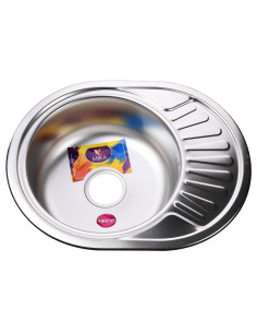 Кухонна мийка кругла Mira MR 5745 E Satin 0.6, нержавіюча сталь - 1