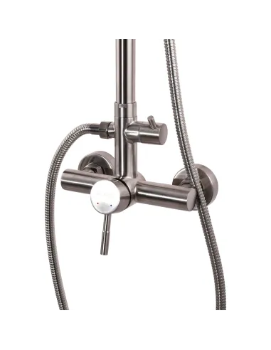 Душевая система из нержавеющей стали Globus Lux Alpen SBT1-SQ-05-304 с душевым набором - 3