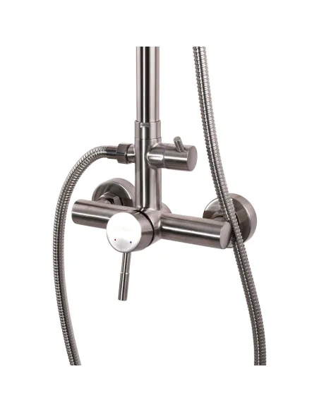 Душевая система из нержавеющей стали Globus Lux Alpen SBT1-SQ-05-304 с душевым набором - 3