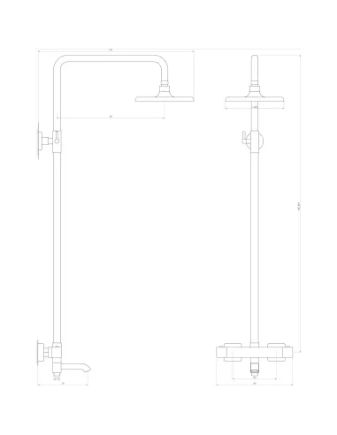 Душевая система с термостатом Globus Lux Laguna GLA-0041T-BB - 5