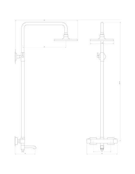 Душевая система с термостатом Globus Lux Laguna GLA-0041T-BB - 5