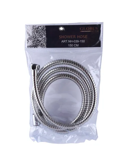 Душовий шланг Globus Lux NH-039-150 Double-Lock, метал, хром - 1