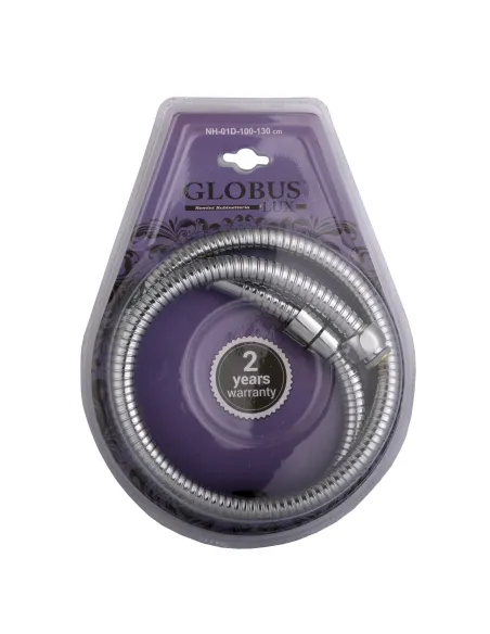 Душовий шланг Globus Lux NH-01D-100-130, метал, хром - 1