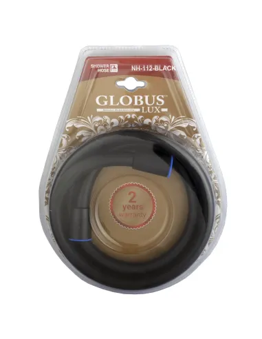 Шланг для душа Globus Lux NH-112-150-Black, силикон, черный - 1