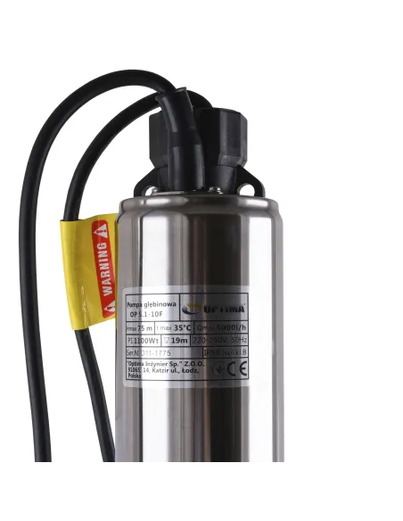 Колодязний глибинний насос Optima Op 5,1-10 F 1.1 кВт кабель 10 метрів, з поплавком - 3