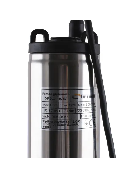 Колодезный глубинный насос Optima Op 5,1 - 40/5 Auto 0.37 кВт кабель 10 метров - 4 Колодезный глубинный насос Optima Op 5,1 - 40/5 Auto 0.37 кВт кабель 10 метров - 4
