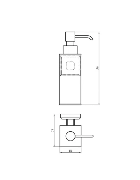 Дозатор рідкого мила Topaz TКВ 9932, латунь, хром - 4