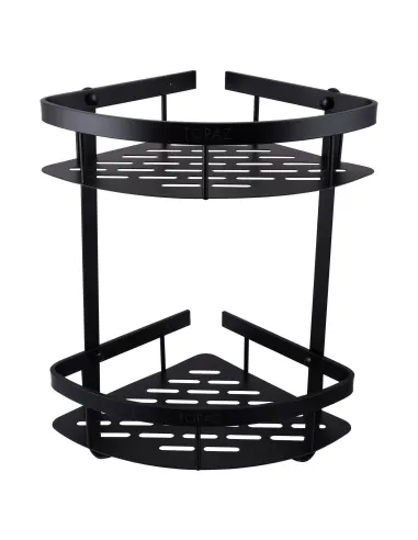 Полиця для ванної кімнати Topaz TKB-9902-BL, кутова, подвійна, латунь - 2