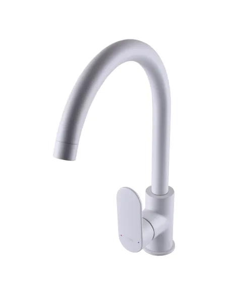 Змішувач для кухні Topaz Barts TB 07403-H36-W, латунь, білий - 2