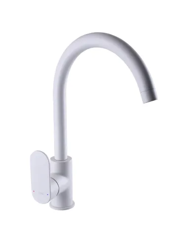 Змішувач для кухні Topaz Barts TB 07403-H36-W, латунь, білий - 3