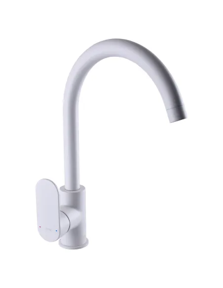 Змішувач для кухні Topaz Barts TB 07403-H36-W, латунь, білий - 3