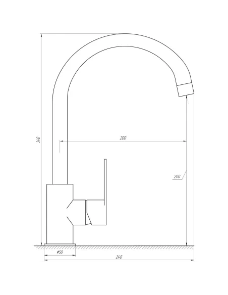 Змішувач для кухні Topaz Barts TB 07403-H36-W, латунь, білий - 5
