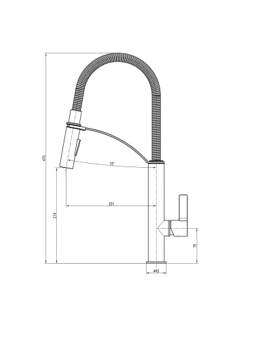 Смеситель для кухни с гибким изливом Topaz Sardinia TS 8818-W белый гофрогусак - 4