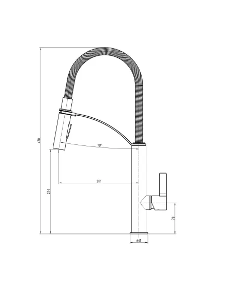 Смеситель для кухни с гибким изливом Topaz Sardinia TS 8818-W белый гофрогусак - 4