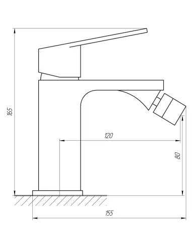 Смеситель для биде Topaz Lexi TL 21601-H57-BL черный - 5