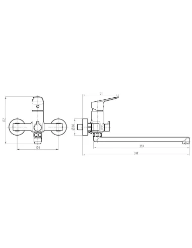 Смеситель для ванны с душем Topaz Zara TZ-13208-H37 хром - 5