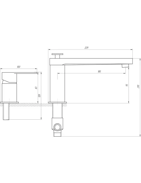 Смеситель для ванны Topaz Sardinia TS 08111-H19-BB черный - 2