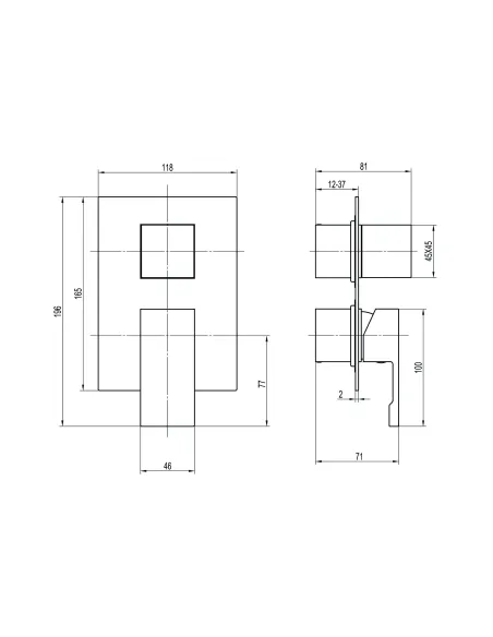 Змішувач для душу Topaz Odiss TO 08117-L03-TT, латунь, хром - 8
