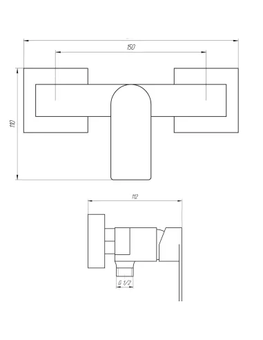 Смеситель для душа наружного монтажа Topaz Sardinia TS 08105-H20 черный - 7