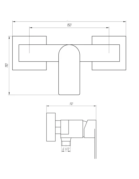 Смеситель для душа наружного монтажа Topaz Sardinia TS 08105-H20 черный - 7