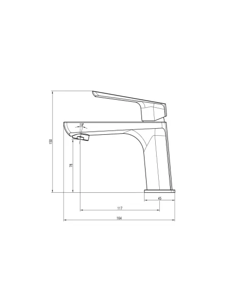 Смеситель для раковины в ванной Topaz Lexi TL- 21201-H57-AU золото - 6 Смеситель для раковины в ванной Topaz Lexi TL- 21201-H57-AU золото - 6