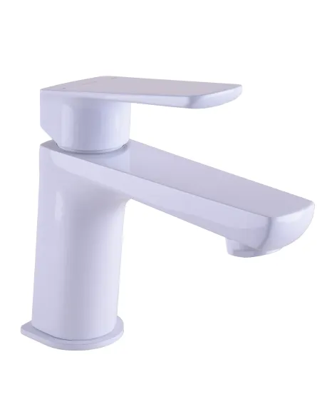 Змішувач для умивальника Topaz Lexi TL-21201-H57-WW, латунь, білий - 1