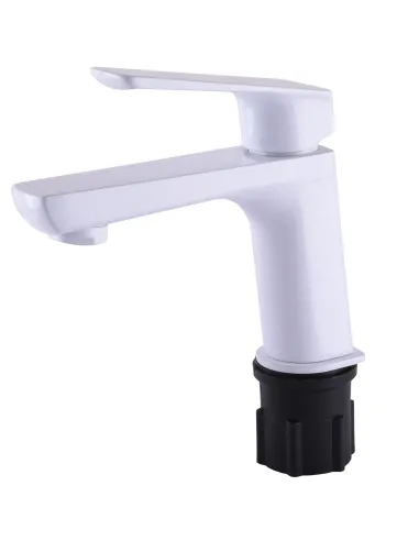 Змішувач для умивальника Topaz Lexi TL-21201-H57-WW, латунь, білий - 2