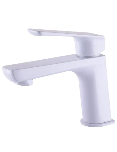 Змішувач для умивальника Topaz Lexi TL-21201-H57-WW, латунь, білий - 3