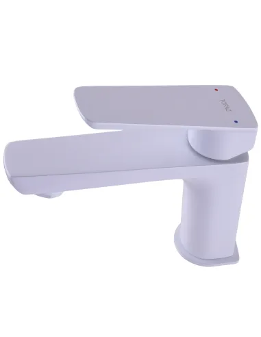 Змішувач для умивальника Topaz Lexi TL-21201-H57-WW, латунь, білий - 5