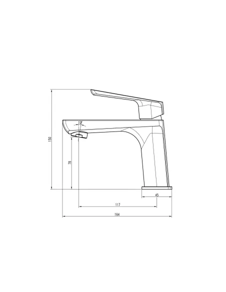 Змішувач для умивальника Topaz Lexi TL-21201-H57-WW, латунь, білий - 7