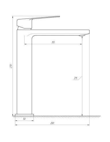 Смеситель для раковины в ванной Topaz Odiss TO 18203-H52 хром - 4
