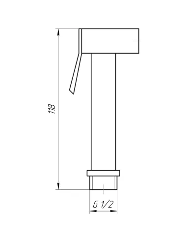 Гигиеническая стоп-лейка для душа Topaz SH77-BL черная - 4
